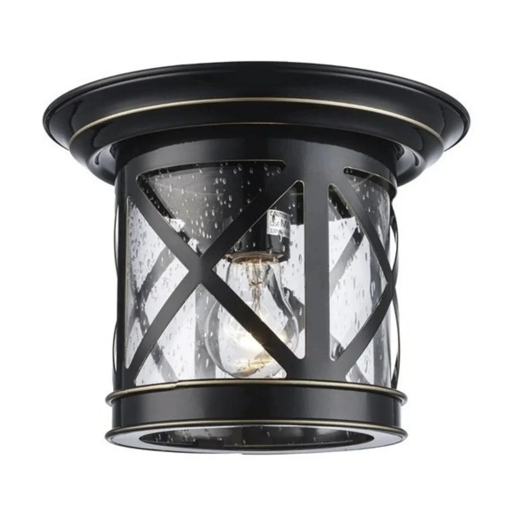 Portfolio Outdoor Flush mount Porch Light #253346 Rubbed‎ Oil Bronze Finish